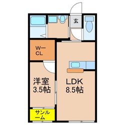 GraVista札元　B棟の物件間取画像